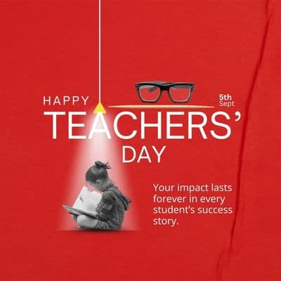 Inspirational Teachers’ Day quote social media post template