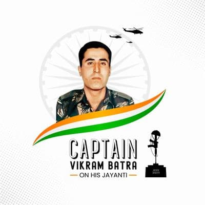 Captain Vikram Batra Jayanti business promotion and NGO post template