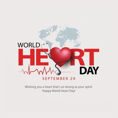 Inspirational quote template design for World Heart Day