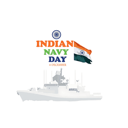 Indian Navy Day social media post template featuring Indian Navy warship and national flag by AiFlexa