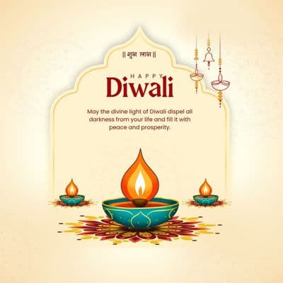 Diwali cultural awareness social media post design template
