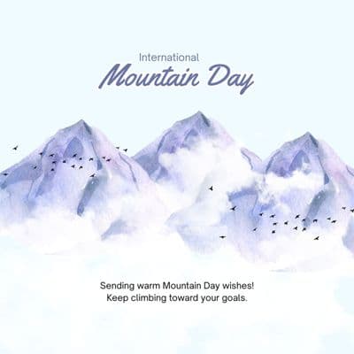 International Mountain Day nature awareness social media creative template