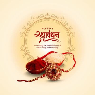 Business Raksha Bandhan post with branding elements