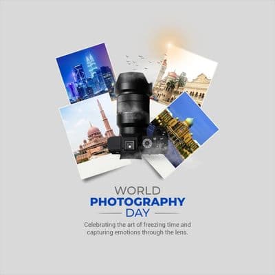 Inspirational quote post for World Photography Day by AiFlexa