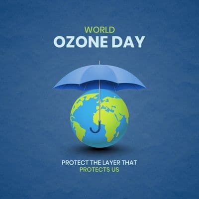 World Ozone Day greeting and motivational post template