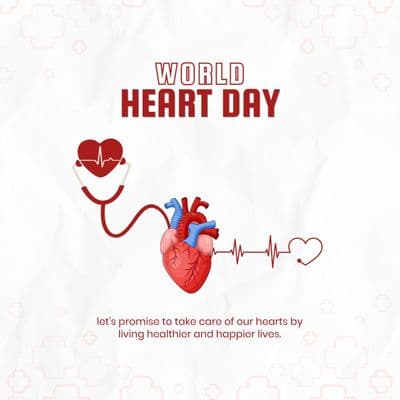 Business social media awareness template for World Heart Day