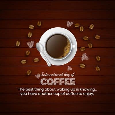 International Coffee Day celebration social media template design