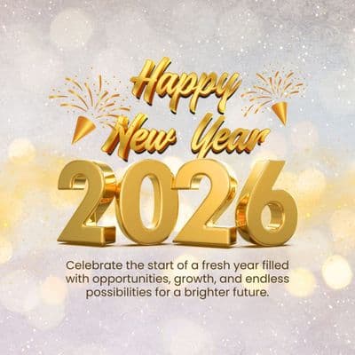 Welcome 2026 festive greeting celebration social media creative