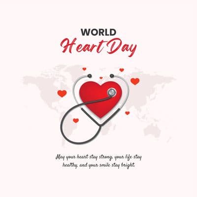 Heart prevention and care awareness design for World Heart Day