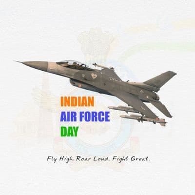 Digital campaign post design for Indian Air Force Day