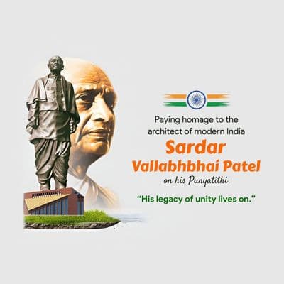 Sardar Vallabhbhai Patel Punyatithi tribute social media creative