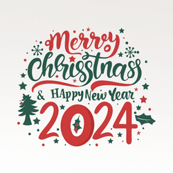 Luxury Merry Christmas social media post with gold and red theme