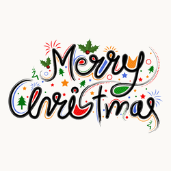 Elegant Merry Christmas social media post with festive decorations