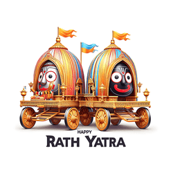 Decorated Jagannath Ratha Yatra chariot with festival colors