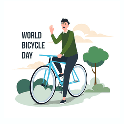 Powerful social media post design for World Bicycle Day awareness