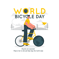 Creative World Bicycle Day social media post design