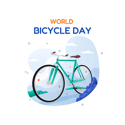 World Bicycle Day social media post design promoting cycling