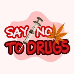 Drug Abuse Prevention social media post design template