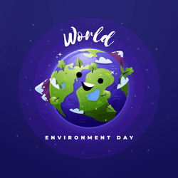 World Environment Day social media post template promoting environmental protection
