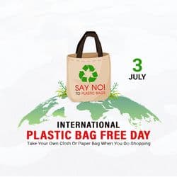 International Plastic Bag Free Day eco-friendly social media post design
