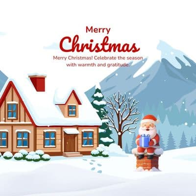 Merry Christmas holiday greeting festive social media creative