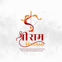 Ram Navami business promotion design template with branding space – AiFlexa