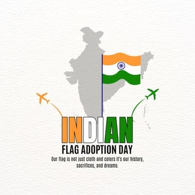 Creative Indian Flag Day post template with patriotic colors and branding elements