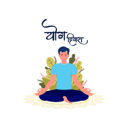 Vibrant International Day of Yoga social media post template design