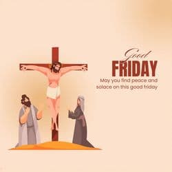 Good Friday social media design template featuring Jesus on the cross – AiFlexa
