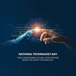 National Technology Day social media post template by AiFlexa – digital design for business branding and online tech celebration
