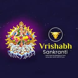 Vrishabha Sankranti social media post template by AiFlexa – cultural Hindu zodiac festival post design for spiritual and business branding