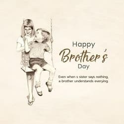 Heartfelt Happy Brother’s Day Greeting Card by AiFlexa
