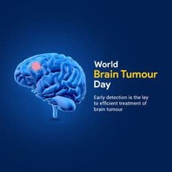 Awareness post template with brain icon and support message