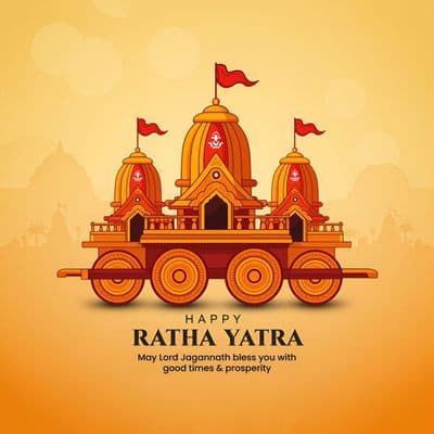 Devotees pulling the sacred chariot of Lord Jagannath during Ratha Yatra