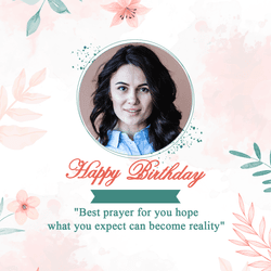 Editable Happy Birthday social media post template with modern graphics