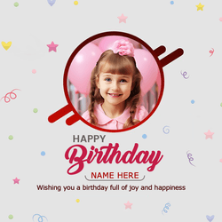 Happy Birthday social media post design template with vibrant colors and modern style