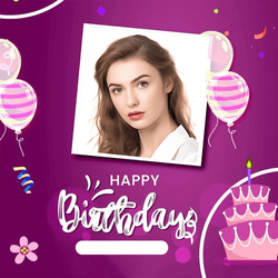 Creative Happy Birthday social media post design template with vibrant colors