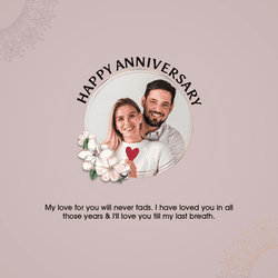 Luxury-style wedding anniversary post with gold accents and elegant font